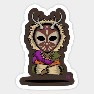 Meditating Hunter Sticker